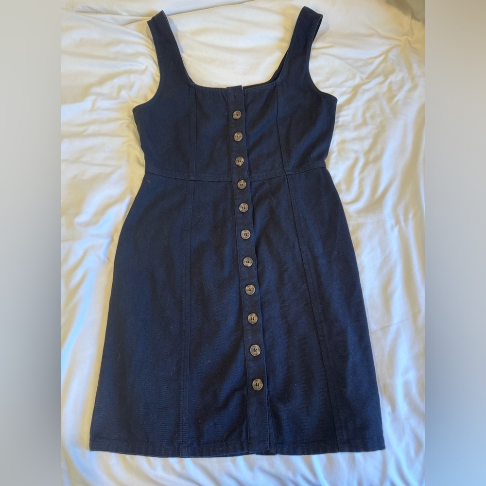 Denim buttoned dress